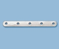 Sterling Silver Flat Spacer Bar - 6mm Spacing, 5 Hole