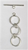 Sterling Silver Adjustable Toggle - 12mm