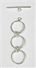 Sterling Silver Adjustable Toggle - 14mm