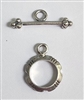 Sterling Silver Notched Toggle