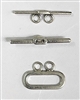 Sterling Silver Oval 2-Strand Toggle - Small