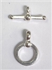 Sterling Silver Plain Flat Toggle