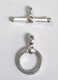 Sterling Silver Plain Flat Toggle