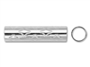 Sterling Silver Large Hole Tube with Closed Diamond Pattern - 5mm x 20mm