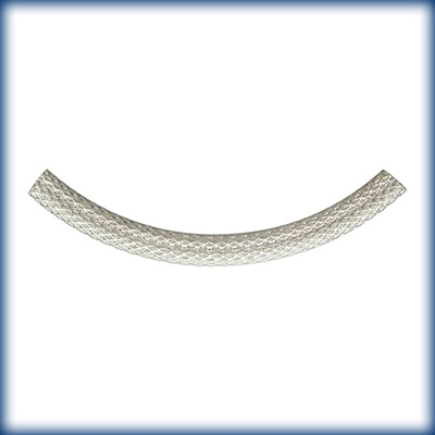 Sterling Silver Decortative Curved Tube - Mesh