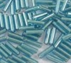 Taiwanese #3 Bugle Bead - Silver Lined Aqua #B23