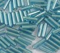 Taiwanese #3 Bugle Bead - Silver Lined Aqua #B23