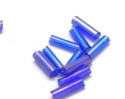 Taiwanese #3 Bugle Bead - Cobalt Blue AB #B408