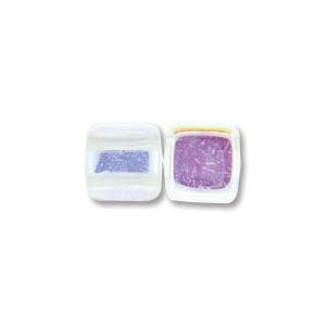 2-Hole Tile Bead, 6mm, - Crystal AB