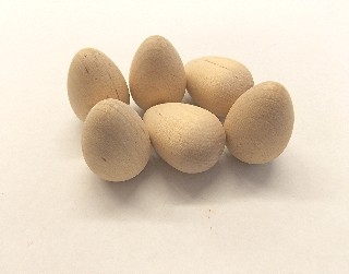 Wood Egg - Bantam 1 1/8" x 1 5/8"