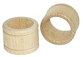 Wood Napkin Ring - Grooved