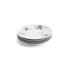 Black Orchid Tidbit Plate Set