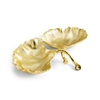 New Leaves Ginkgo Double Compartment Dish