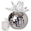 Debora Carlucci Silver Hammered Finish Reed Diffuser w Crystal Lotus and Scent