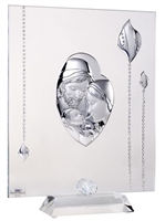 Italian Argento 925 Argento Holy Family Tabletop Icon Adorned With Swarovski Crystal