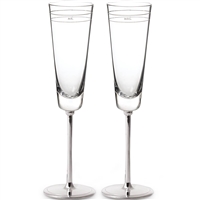 Darling Pointâ„¢ "Mr." and "Mrs." 2-piece Champagne Flute Set