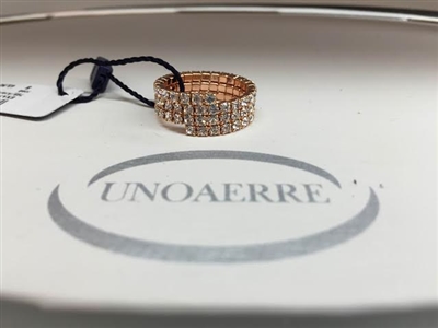 UNOAERRE by UNOAERRE Three Strand Ring in Rose Brass