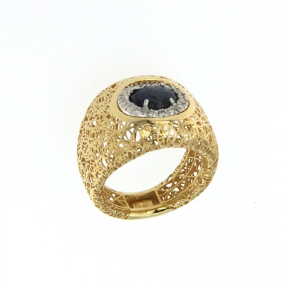 Anello con Brillanti e ONYX