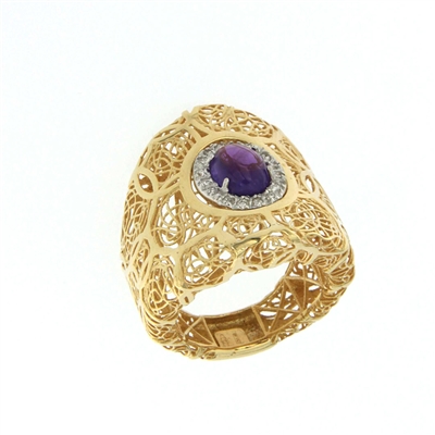 Anello con Brillanti e Amethyst