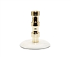 Gold Taper Candle Holder On Marble Base - Medium