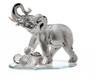 Italian 925 Argento Elephant Figurine w. Swarovski Crystal Clusters