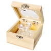 Crystal Grapes Cluster In Wooden Gift Box Figurine