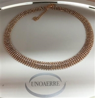 UNO AERRE by UNO AERRE Multi-strand Rose Brass Necklace