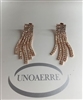 UNOAERRE by UNOAERRE Five Strand Earrings In Rose' Brass