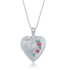 Sterling Silver Matte 'Mom' Heart Locket