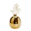 Round Polished Gold Diffuser, â€œIris And Roseâ€