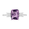 Bellissima Sterling Silver Octagon Amethyst Ring