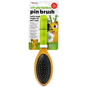 Soft-Grip Bamboo Pin Brush