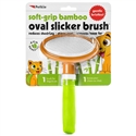 Soft-Grip Bamboo Oval Slicker Brush