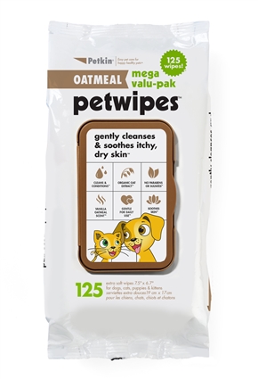 Oatmeal Mega Valu-Pak Petwipes (125ct)