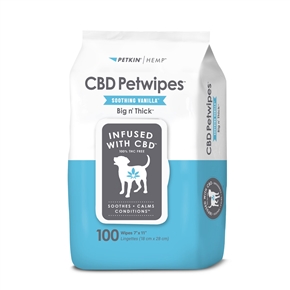 CBD Pet Wipes Big n' Thick - Soothing Vanilla (100ct)