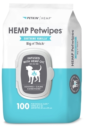 HEMP Petwipes Big n' Thick - Soothing Vanilla (100ct)