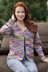 Half Linen Striped Cardigan Kit