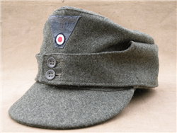 Heer M-43 Wool EM Fieldgray Cap (FeldmÃ¼tzen) With Original Buttons
