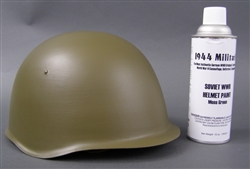 Soviet WWII Moss Green Helmet Spray Paint