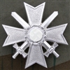 War Merits Cross With Swords Pin Back