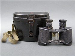 Original German WWII 6x30 Binoculars (Dienstglas) With Black Bakelite Case