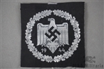 Original Third Reich DRL Silver Sports Patch Dated 1944