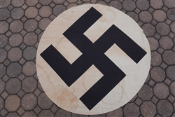 Original Third Reich White Circle With Swastika For Flag Or Banner