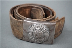 Original German WWII Heer (Army) Combat Worn Belt & Buckle