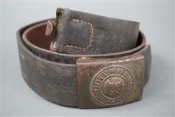 Original German WWII Heer (Army) Combat Worn Belt & Buckle