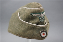 Original German WWII Heer Officers Wool Overseas Cap