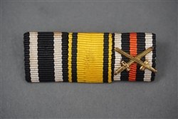 Original Imperial German Three Place Ribbon Bar Iron Cross 2nd Class, WÃ¼rttemberg Regiment & Hindenburg Cross