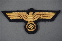 Unissued Original German WWII Kriegsmarine Officer's Embroidered Breast Eagle