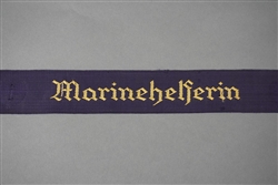 Original German WWII Female Kriegsmarine BeVo Marinehelferin Cufftitle