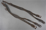 Original German WWII Wartime Leather Combat Y-Straps Not Marked
